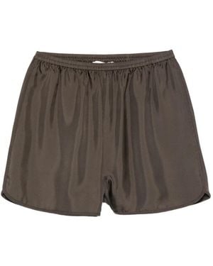Rohe Zijden Shorts - Bruin