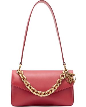 Roberto Cavalli Leather Shoulder Bag - Red