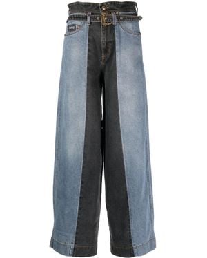 Versace Jeans Couture ハイライズ ワイドジーンズ - ブルー