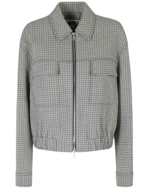 Ports 1961 Houndstooth Wool Jacket - Grey