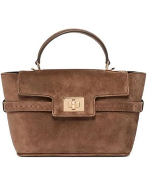 Max Mara Extra Kleine Margaux Tote Bag Aus Wildleder - Braun