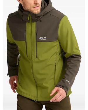 Jack Wolfskin Giacca Jasper Jkt Con Design Color-Block E Cappuccio - Verde