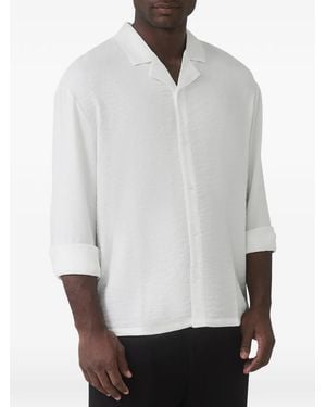 Mauvais Crinkled Camp-Collar Shirt - White