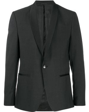 Calvin Klein Satin-Trimmed Blazer - Black