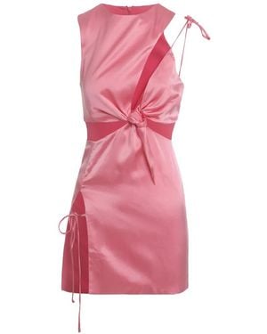 MOTHER OF ALL Knotted-Detail Mini Dress - Pink
