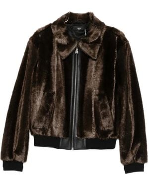 Amiri Faux-Fur Panelled Jacket - Black