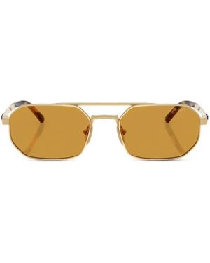 Prada Geometric-Frame Sunglasses - Metallic