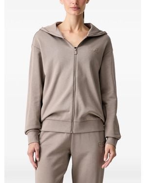 EA7 Logo-Print Tracksuit Set - Grey