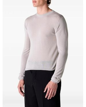 Rick Owens Fine-Knit Cropped Sweatshirt - Black