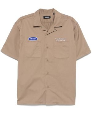 X-Large Logo-Patch Shirt - Natural