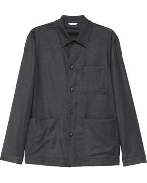 Manuel Ritz Patch-Pocket Shirt Jacket - Grey