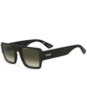 Moschino Marble-Effect Square-Frame Sunglasses - Black