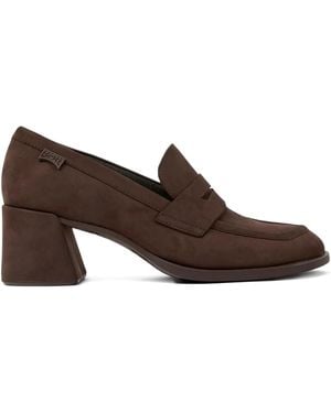 Camper 65Mm Kora Block-Heel Penny Court Shoes - Brown