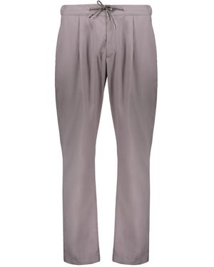 Herno Elegant Flared Pants With Adjustable Belt - Gray
