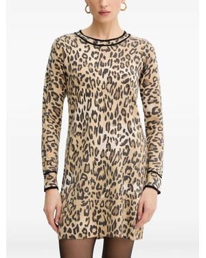 Morgan Vestido Corto Mcall Con Animal Print - Neutro