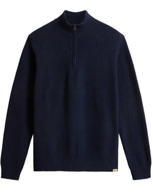 Woolrich ハーフジップ セーター - ブルー