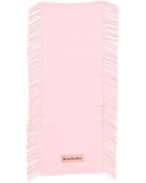 Acne Studios Fringe Wool Scarf - Pink