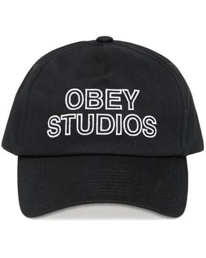Obey Cappello Da Baseball Con Cinturino - Nero