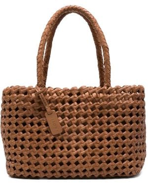 VISONA Borsa Tote Regina Intrecciata - Marrone