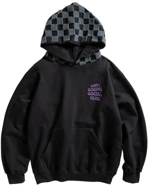 ANTI SOCIAL SOCIAL CLUB Chenille Checkered Hoodie - Black