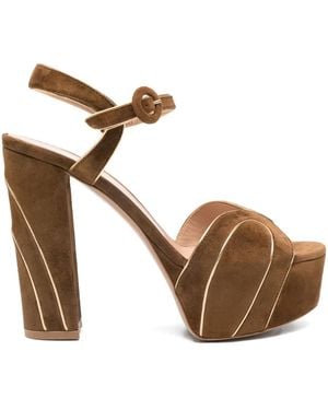 Gianvito Rossi 125Mm Platform Sandals - Brown
