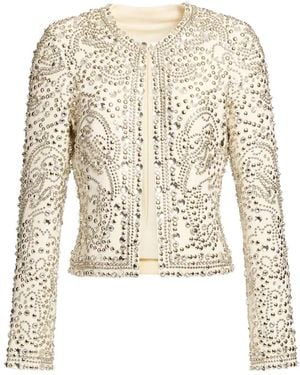Elie Saab Bead-Embellishment Jacket - White