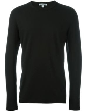 James Perse Klassisches Langarmshirt - Schwarz