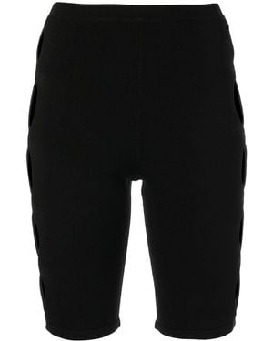 Dion Lee Gerippte Shorts Mit Cut-Outs - Schwarz