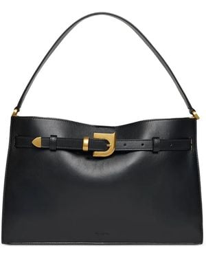 Nanushka Harmonica Buckle-Detail Tote Bag - Black