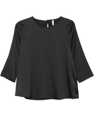 Imperial Three-Quarter Sleeve Top - Black
