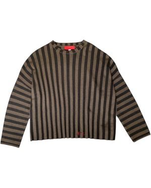 Eckhaus Latta Striped Jumper - Brown