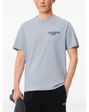 Lacoste Tennis-Print Jersey T-Shirt - Grey