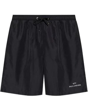 Paul & Shark Drawstring Swim Shorts - Black
