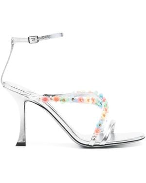 Jimmy Choo 100Mm Blanche Sandals - White