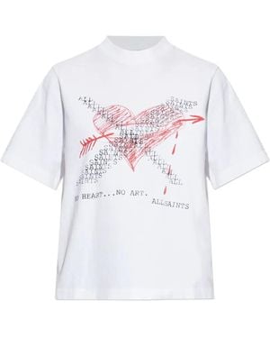 AllSaints Heartache Lisa T-Shirt - White