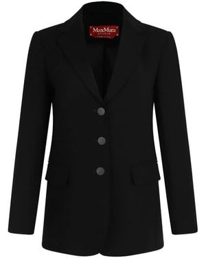 Max Mara Getailleerd Jack Met Drie Knopen - Zwart