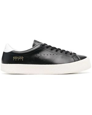 KENZO Swing Leather Trainers - Men's - Calf Leather/rubber/fabricnylon - Black