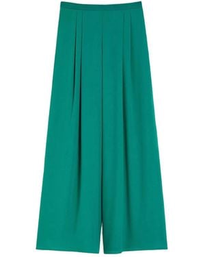 Pennyblack Pleated Wide-Leg Pants - Green