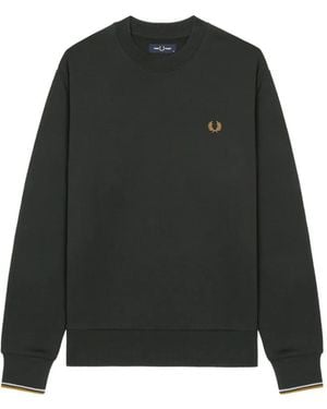 Fred Perry Embroidered-Logo Sweatshirt - Black