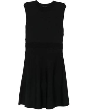 Liu Jo Lace-Insert Sleeveless Mini Dress - Black
