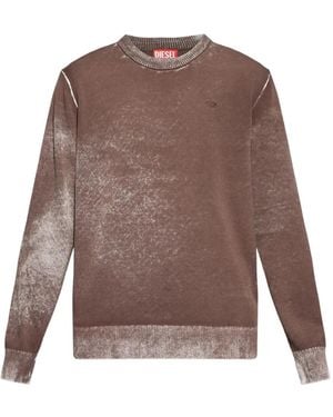 DIESEL K-Laurent Trui Met Geborduurd Logo - Bruin