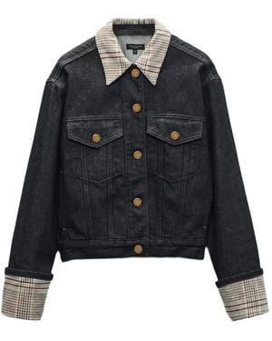 Rag & Bone Harriet Denim Trucker Jacket - Black