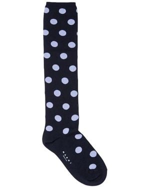 Marni Polka-Dot Socks - Blue