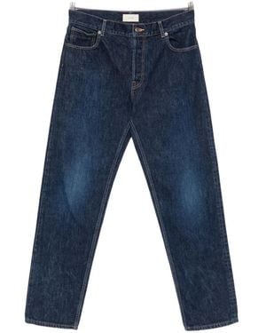 The Row Moe Straight-Leg Five-Pocket Jeans - Blue