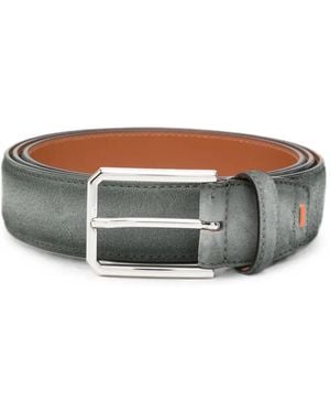 Santoni Suede Buckle-Fastening Belt - Grey