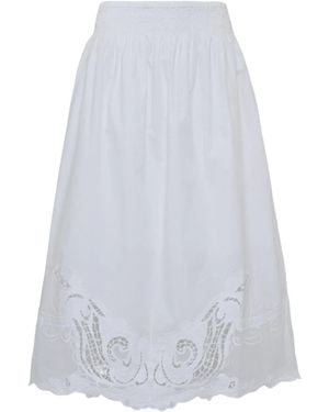 Rag & Bone Cotton A-Line Skirt - White