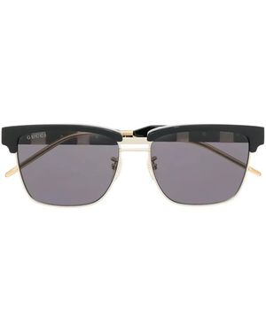 Gucci スクエアフレーム サングラス - ブラック