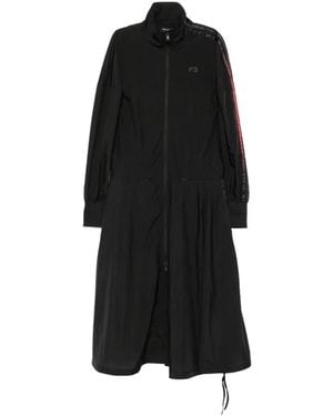 Y-3 Midikleid Mit Logo-Print - Schwarz