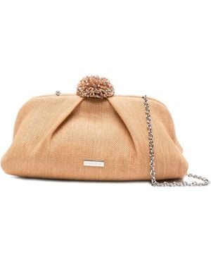 Aquazzura Movida Clutch Verfraaid Met Kristallen - Naturel
