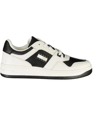Tommy Hilfiger Panelled logo-patch sneakers - Weiß
